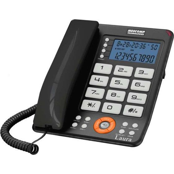 Telefon stacjonarny Mescomp Laura MT 816 Szary