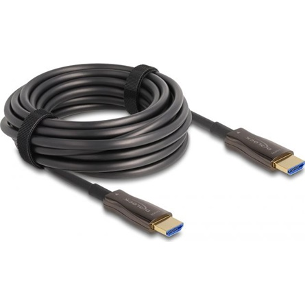 Aktives Optisches HDMI Kabel 8k 60Hz (schwarz, 10 Meter, mit Metallarmierung)