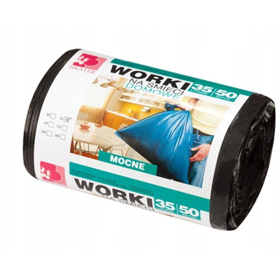 BRATEK Erős szemeteszsák 35 l, 50 db (5906448070320)