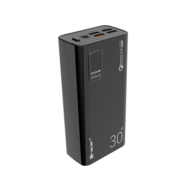 Tracer Modi Power Bank 30000mAh - Fekete (TRABAT47062)