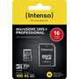 16GB microSDHC Intenso Professional memóriakártya + adapter UHS-I C10 U1 V30 (3433470)