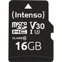 16GB microSDHC Intenso Professional memóriakártya + adapter UHS-I C10 U1 V30 (3433470)