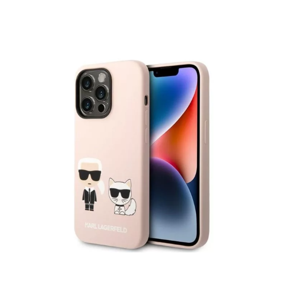 Karl Lagerfeld Apple iPhone 14 Pro Max Magsafe Hátlapvédő tok - Rózsaszín (KLHMP14XSSKCI)