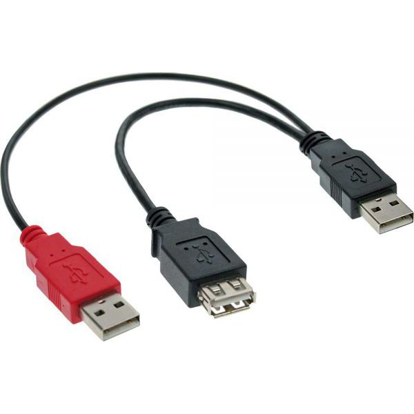 InLine 34510Z USB kábel 0,2 M 2 x USB A USB A Fekete (34510Z)