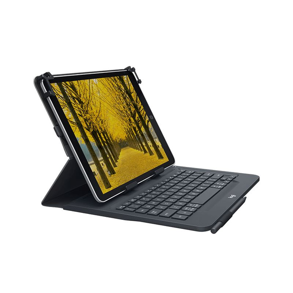 Logitech Universal Folio with integrated keyboard for 9-10 inch tablets QWERTY UK engelsk Bluetooth Sort