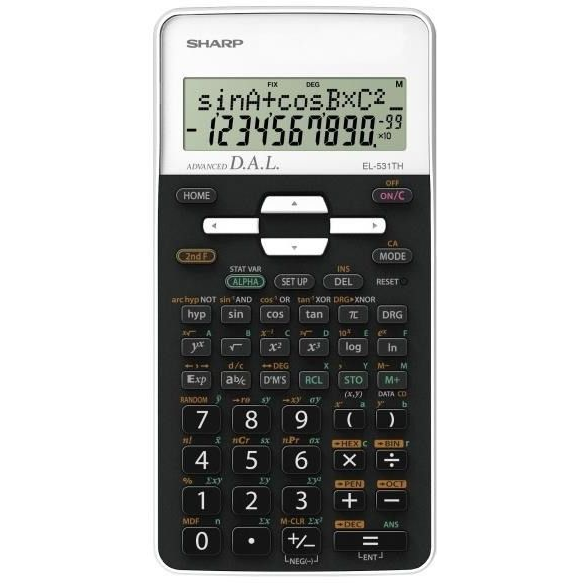 Sharp EL531TH calculator Pocket Wetenschappelijke rekenmachine Zwart, Wit