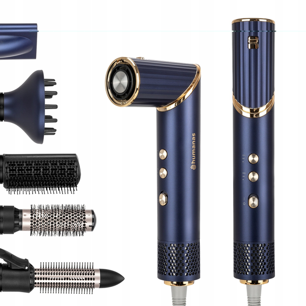 NoName Humanas HD-AT02 Air Touch 2 в 1 сешоар + преса за коса 1000 W