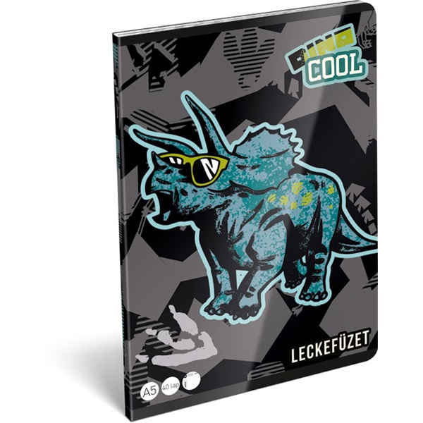 Lizzy Dino Cool 22971999 FSC A5 40 lapos tűzött lecke füzet (19112)
