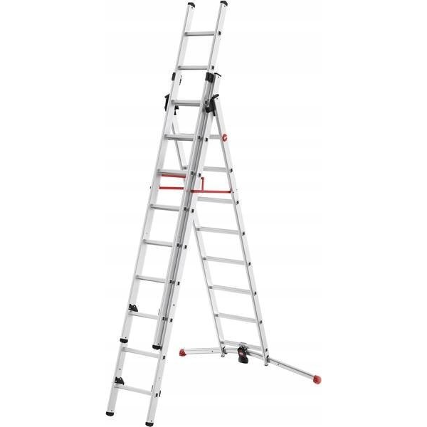 Hailo S100 ProfiLOT 9309-507 Alumínium Többcélú létra Munkamagasság (max.): 6.6 m Ezüst, Piros, Fekete EN 131 21.7 kg