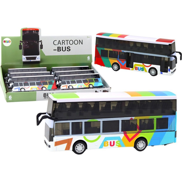Emeletes Busz - Fém Meghajtóval, Színes Fényekkel, Hangokkal
