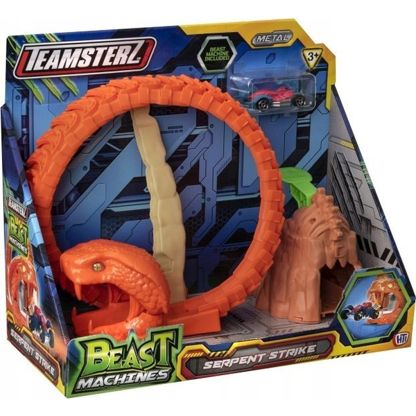 Promo Serpent Strike Snake Car Track + 1 Beast Machines Teamsterz 1417436 P4 Racing Car