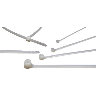 Helukabel 91085-500 TY27M Kábelkötöző 340 mm 6.90 mm Fehér, Átlátszó Fém nyelvvel 500 db (91085-500)