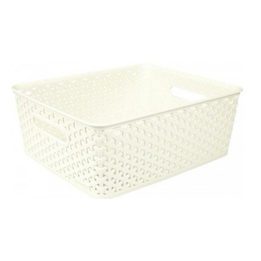 Univerzális kosár, krémszínű műanyag (196852)