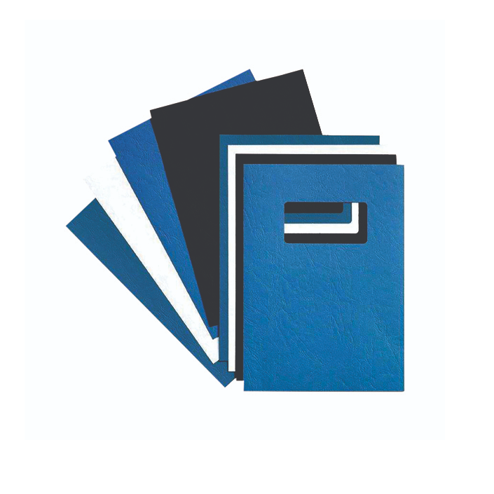 GBC Bőrhatású A4 Hátlap spirálozáshoz - Kék (100 db) (CE040029)