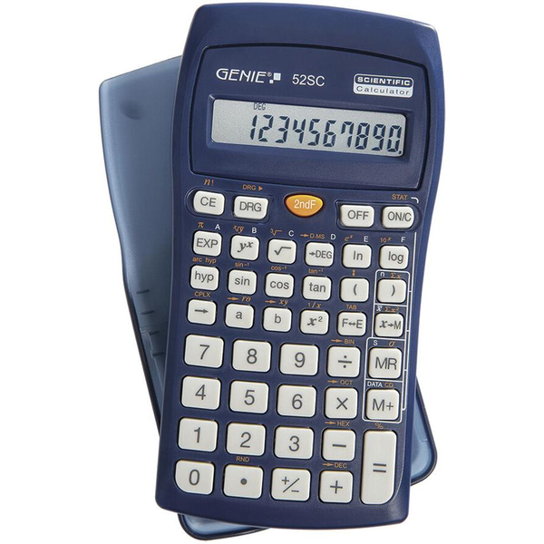 Научен калкулатор Genie, LCD дисплей, син