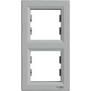 Schneider EPH5810261 ASFORA függőleges alumínium kettes keret