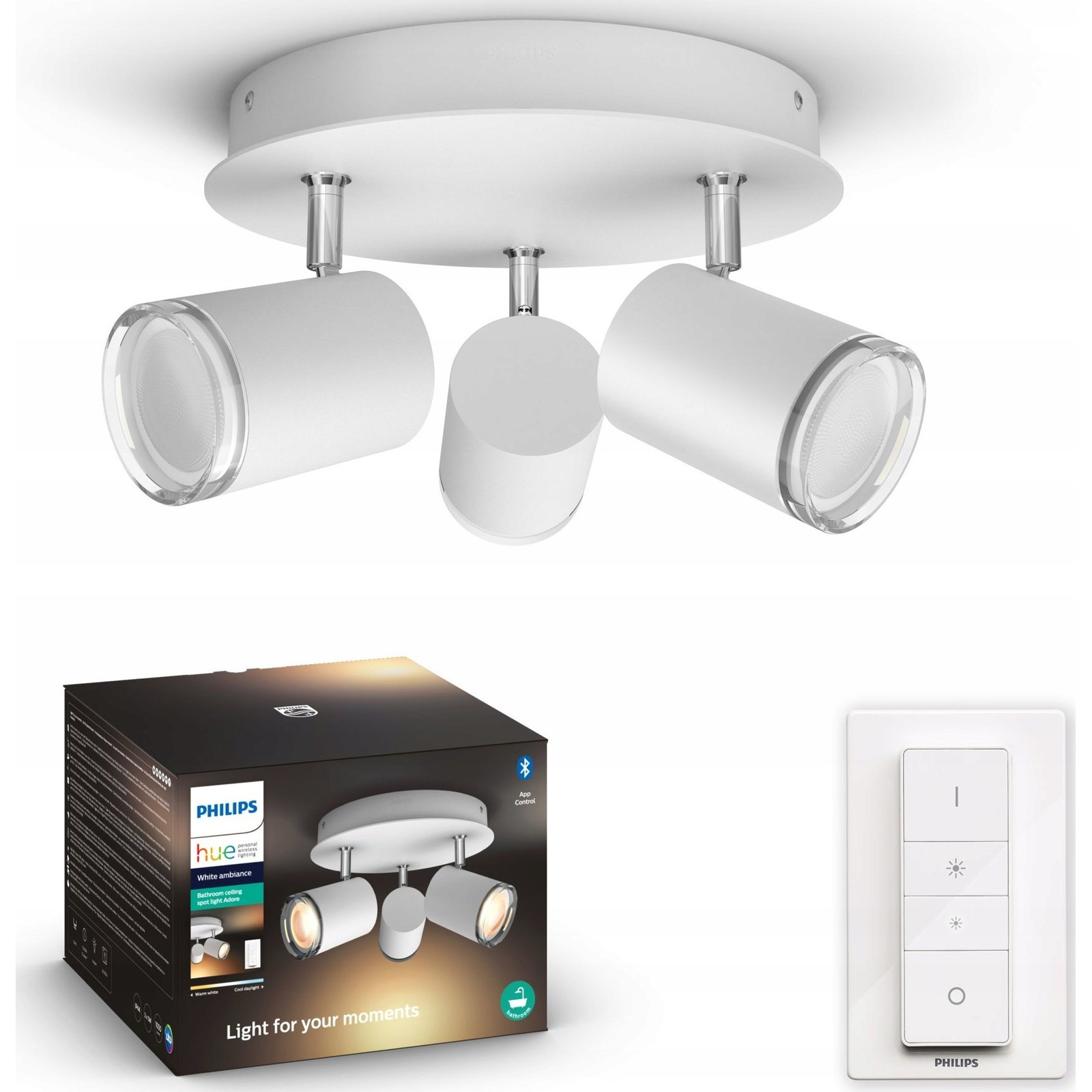 Philips Hue White ambience 8719514340916 intelligens fényerő szabályozás Intelligens világítás spot Bluetooth 5 W (929003056401)