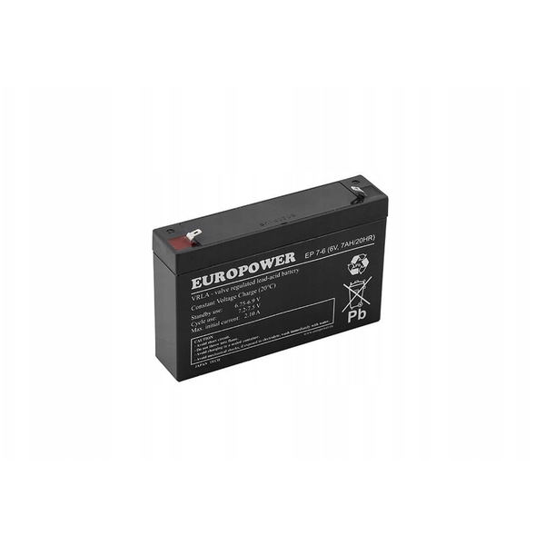 Akumulator EP7-6 EUROPOWER 6V 7AH