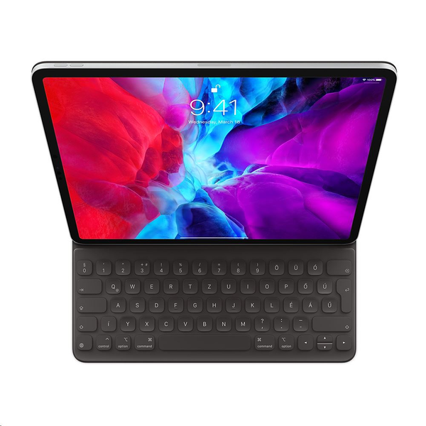 Husa tableta cu tastatura, Compatibil cu Apple iPad Pro 12.9", Limba maghiara, Negru