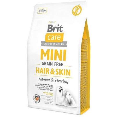 Brit Care Gabonamentes Mini Hair&Skin 7 kg Lazac+Hering Sárgaborsóval 170784