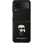  Karl Lagerfeld Etui Karl Lagerfeld do Samsung Z Flip 4 czarny/black book Saffiano Ikonik Metal