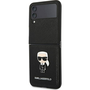  Karl Lagerfeld Etui Karl Lagerfeld do Samsung Z Flip 4 czarny/black book Saffiano Ikonik Metal
