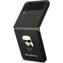  Karl Lagerfeld Etui Karl Lagerfeld do Samsung Z Flip 4 czarny/black book Saffiano Ikonik Metal