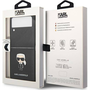  Karl Lagerfeld Etui Karl Lagerfeld do Samsung Z Flip 4 czarny/black book Saffiano Ikonik Metal