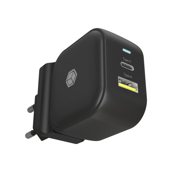 ICY BOX IB-PS106-PD Universel Sort Vekselstrøm Hurtig opladning Indendørs