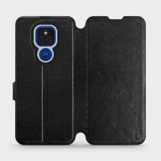 Flip case for Motorola Moto E7 Plus in Black&Gray with grey interior (5903516383276)