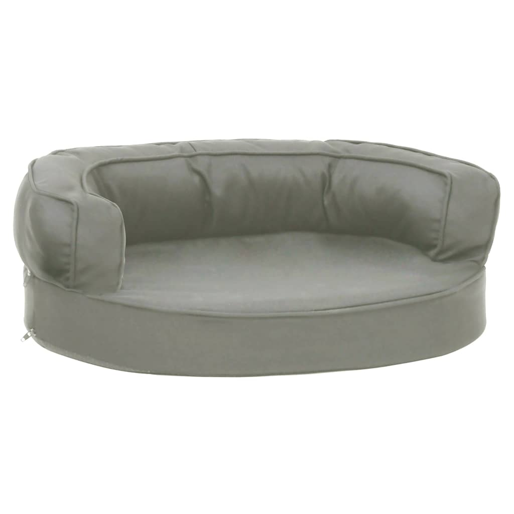 szürke ergonomikus vászonhatású kutyaágymatrac 60 x 42 cm (171295)