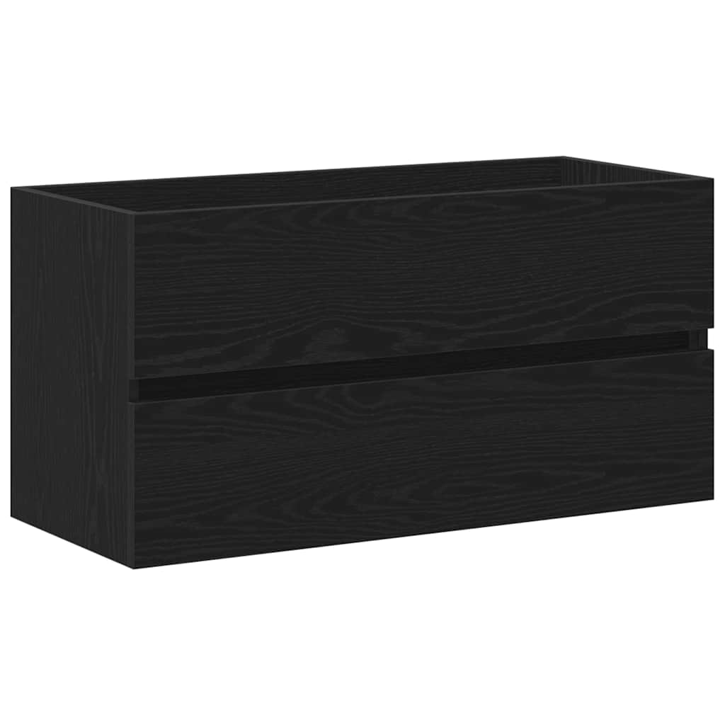 fekete tölgy színű szerelt fa mosdószekrény 90 x 38,5 x 45 cm (862544)