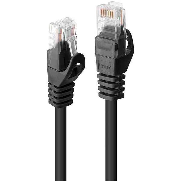 Lindy Rj45/Rj45 Cat6 5m netværkskabel Sort U/UTP (UTP)