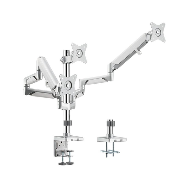 LogiLink BP0090 17"-27" Monitor asztali tartó kar - Ezüst (3 Kijelző)