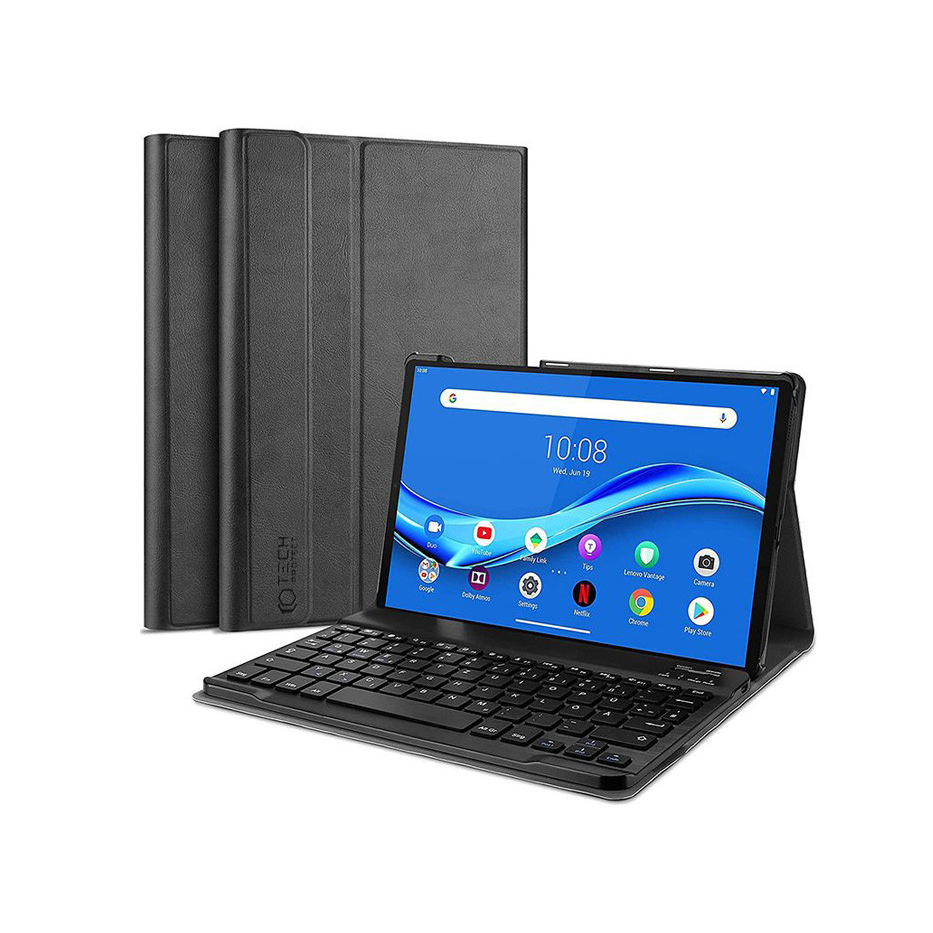 Lenovo Tab M10 10.1 (3rd Gen.) TB-328 tablet tok (Smart Case) on/off funkcióval, billentyűzettel - Tech-Protect - black (ECO csomagolás) (FN0537)