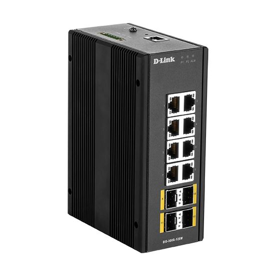 D-Link DIS‑300G‑12SW Administreret L2 Gigabit Ethernet (10/100/1000) Sort