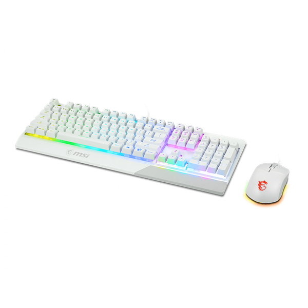 MSI VIGOR GK30 COMBO WHITE US tastatur Mus inkluderet Spil USB QWERTY Italiensk Hvid