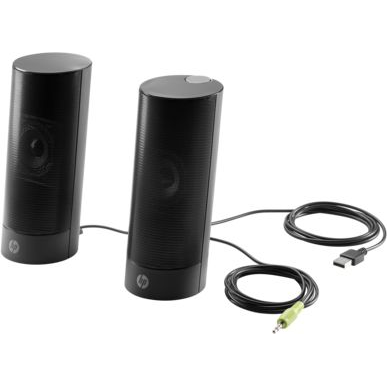 HP USB Business Speakers v2 2-пътен Черен Жичен 2 W