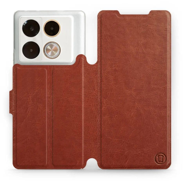 Mobiwear Infinix Note 40 Pro / Note 40 Pro+ 5G barna flip tok