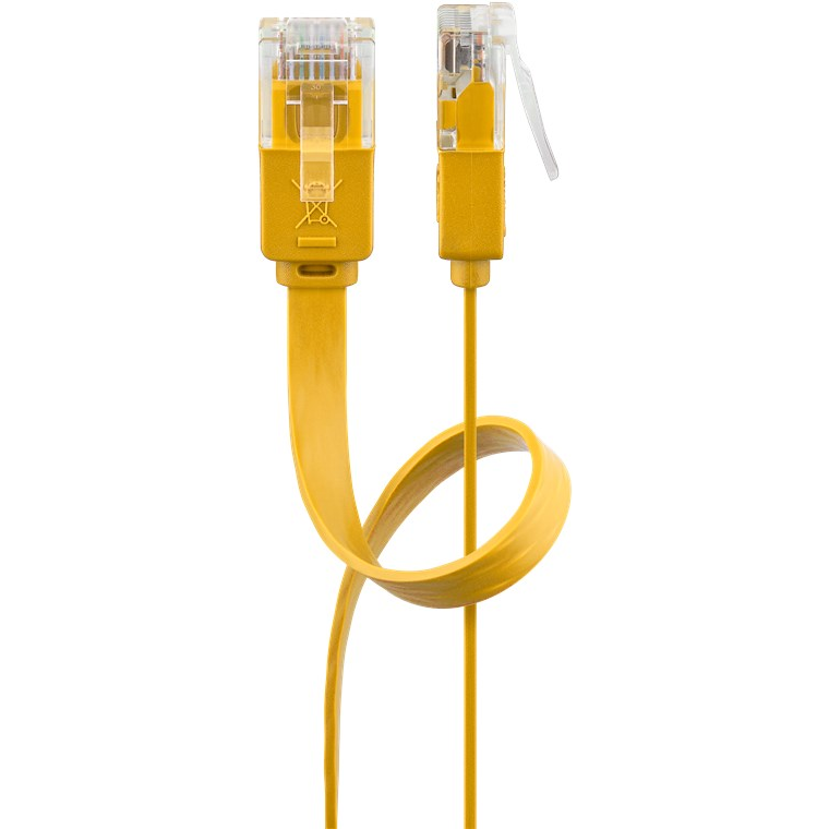 Goobay RJ-45 CAT6 3m sieťový kábel Žltý U/UTP (UTP)