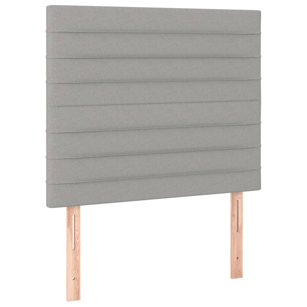 2 db világosszürke szövet fejtámla 90x5x78/88 cm (3116454)