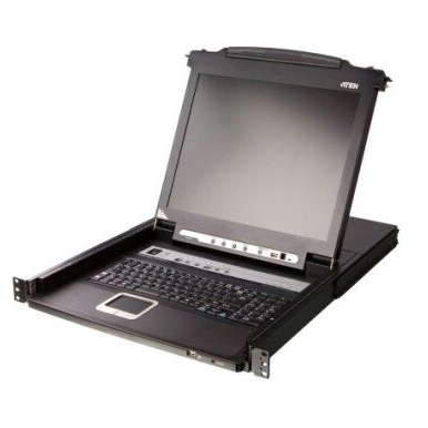 ATEN CL5708MW rack console 43,9 cm (17.3") 1920 x 1080 Pixels Metaal, Kunststof Zwart 1U
