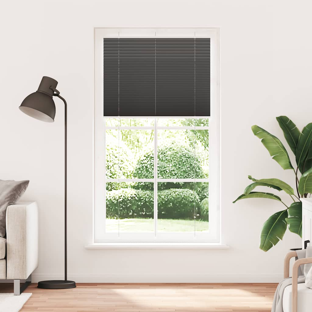 pliszírozott redőny fekete 105x200 cm szövetszélesség 104,4 cm (4015161)