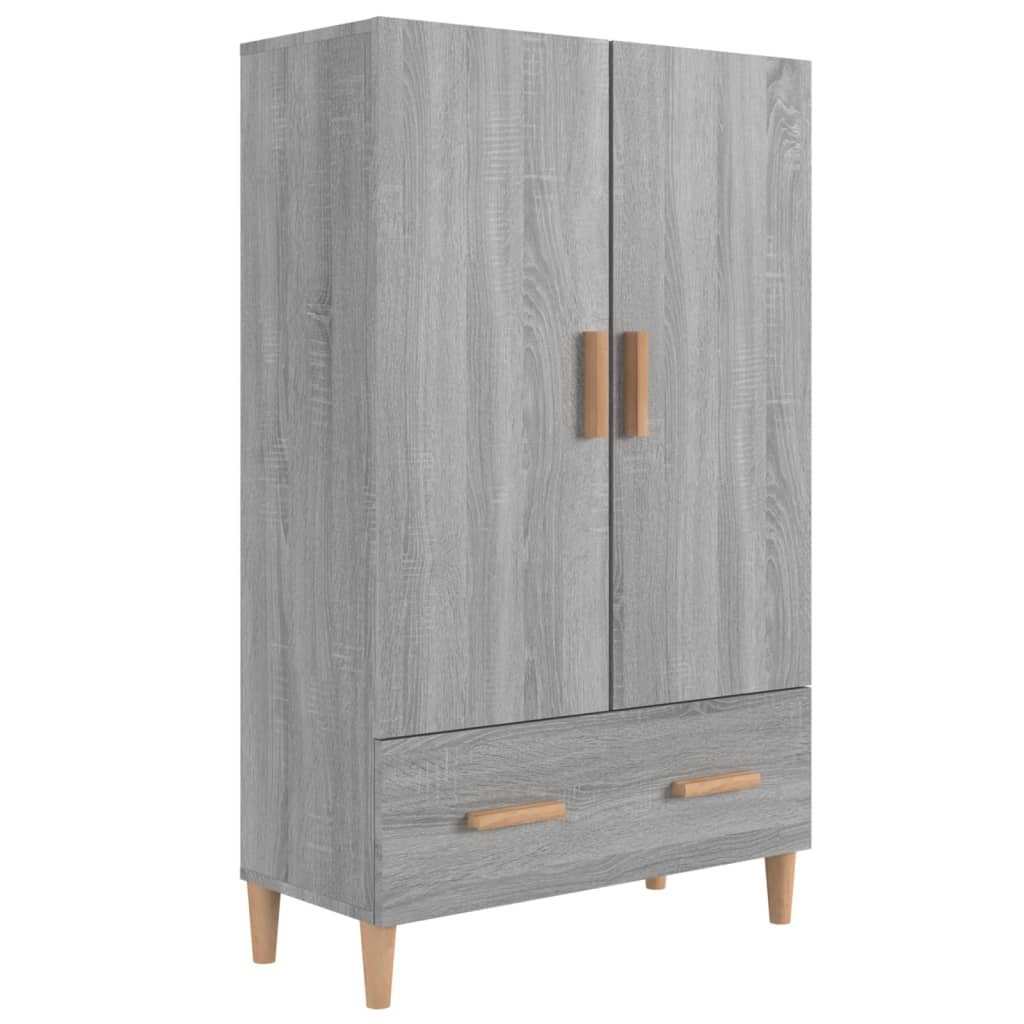 szürke sonoma színű szerelt fa magasszekrény 70 x 31 x 115 cm (817472)