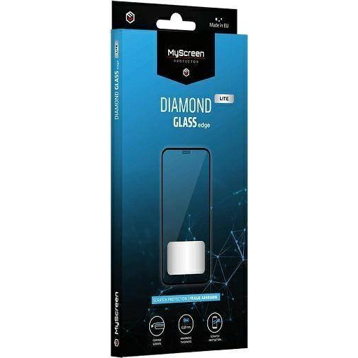 MyScreen DIAMOND GLASS LITE EDGE képernyővédő üveg (2.5D, full glue, 0.33mm, 9H) FEKETE Oppo Reno 8 Pro (MD7175 DGLFG)