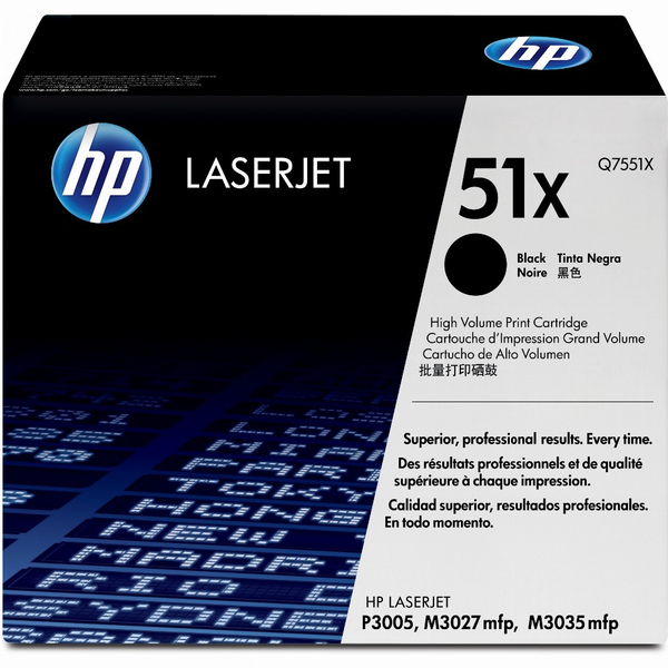 HP 51X High Yield Black Original LaserJet Toner Cartridge tonerová náplň 1 kusů