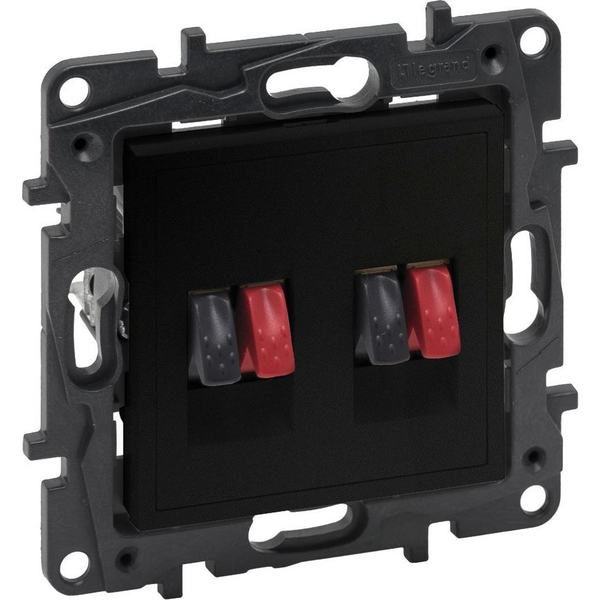  Legrand Gniazdo głośnikowe Legrand Niloe Step 863586 podwójne czarne