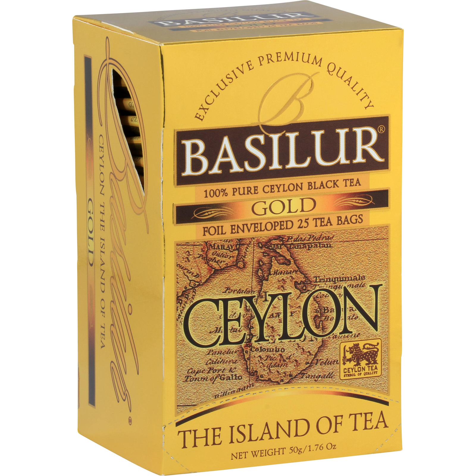 BASILUR Island of Tea Gold 25 × 2 g, filteres (4792252100695)