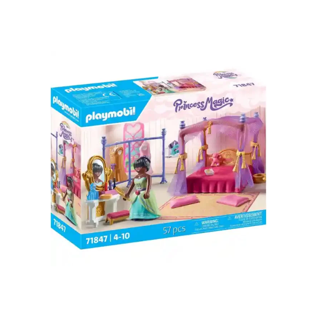 Playmobil 71847 Princess Magic - A hercegnő hálószobája ruhákkal készlet (71847)
