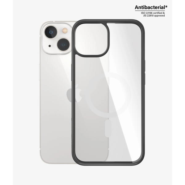 PanzerGlass Apple iPhone 14/13 MagSafe kompatibilis Szilikon/Edzettüveg Tok - Átlátszó/Fekete